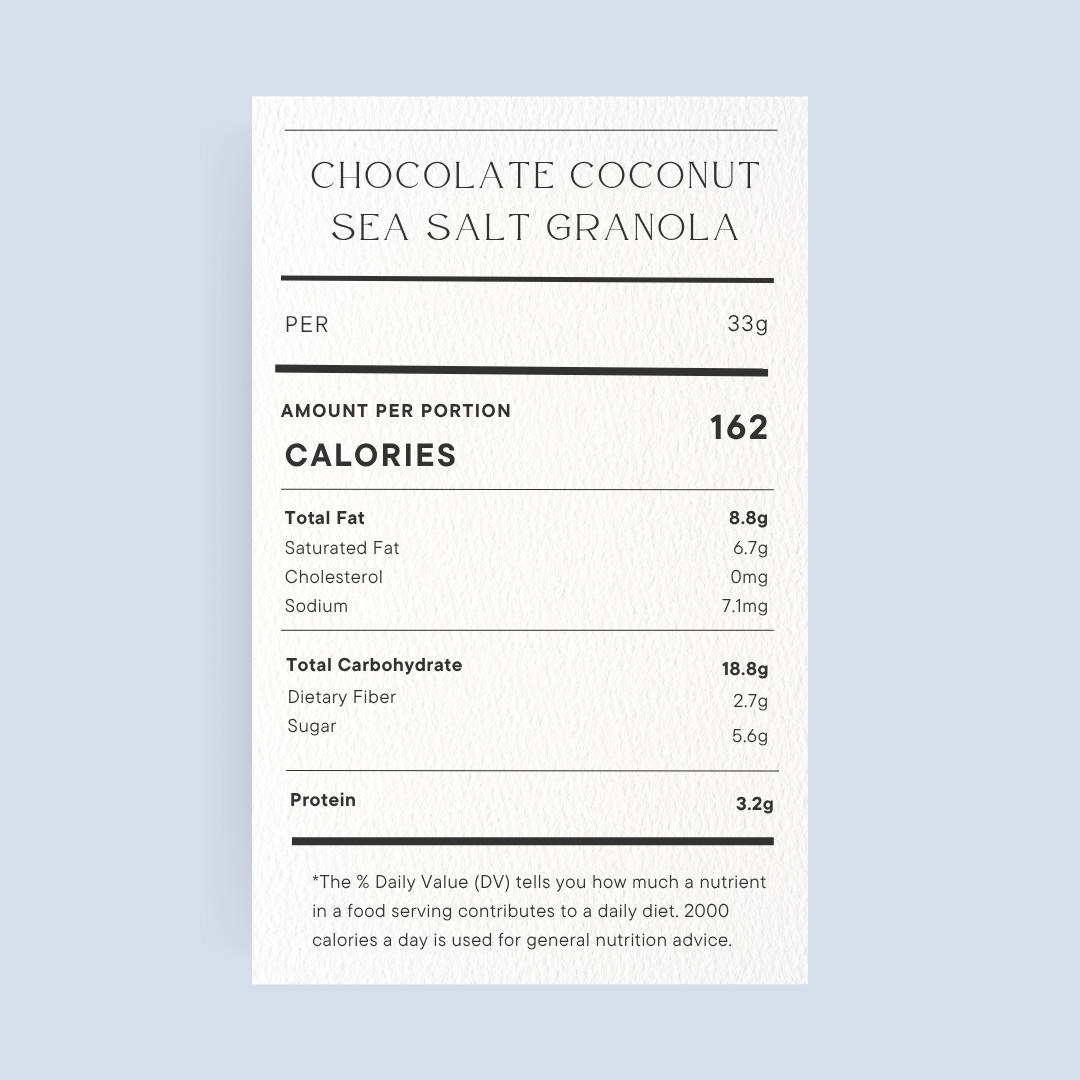 Chocolate Coconut Sea Salt Granola